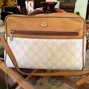 Vintage Gucci Micro G Canvas & Leather Bag